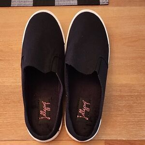 Jellypop Black and White Size 9.5 Slip on Mules